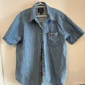 Cherokee womens Casual Blue Denim Shirt denim